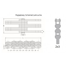 Цепь 2x3 BL523