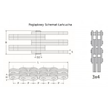 Цепь 3x4 BL834